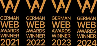 Award siegel German Web Award
