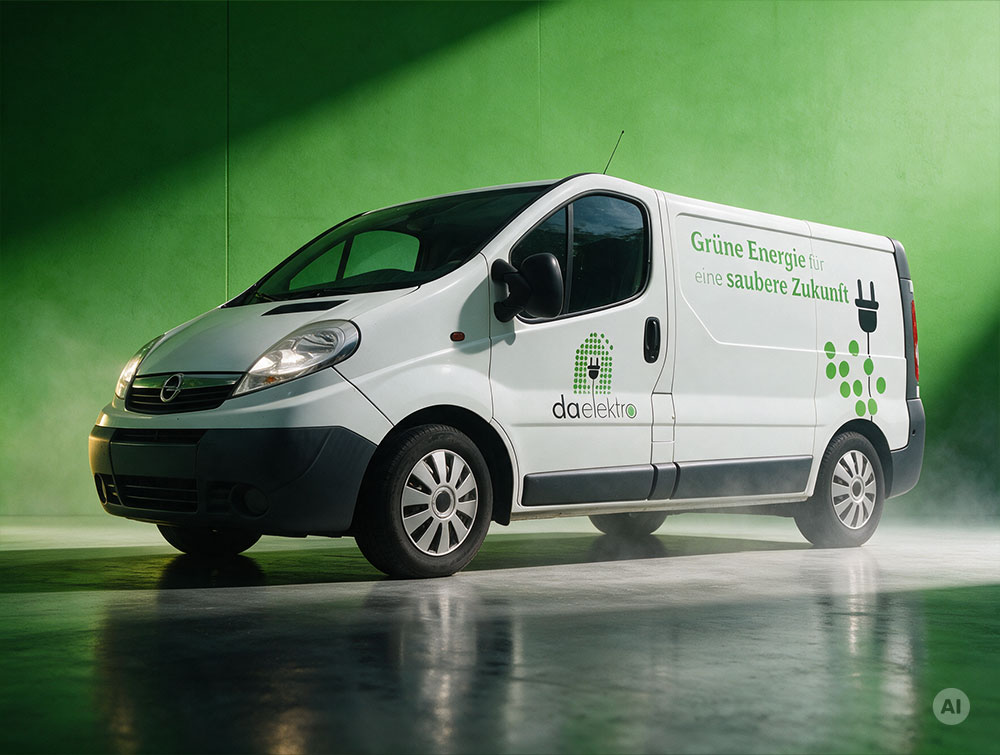 Fahrzeugbeschriftung da-elektro Opel Vivaro