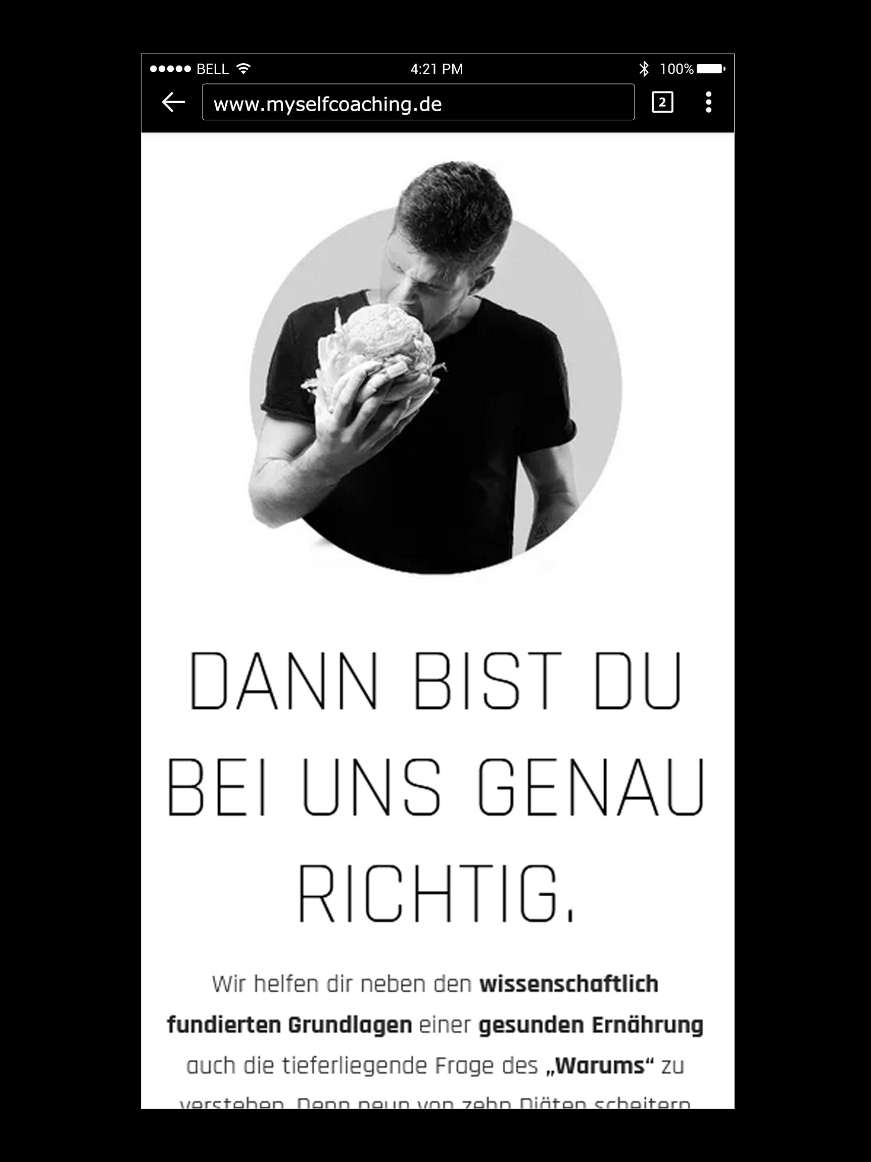 Joomla Webseite Mobile Ansicht