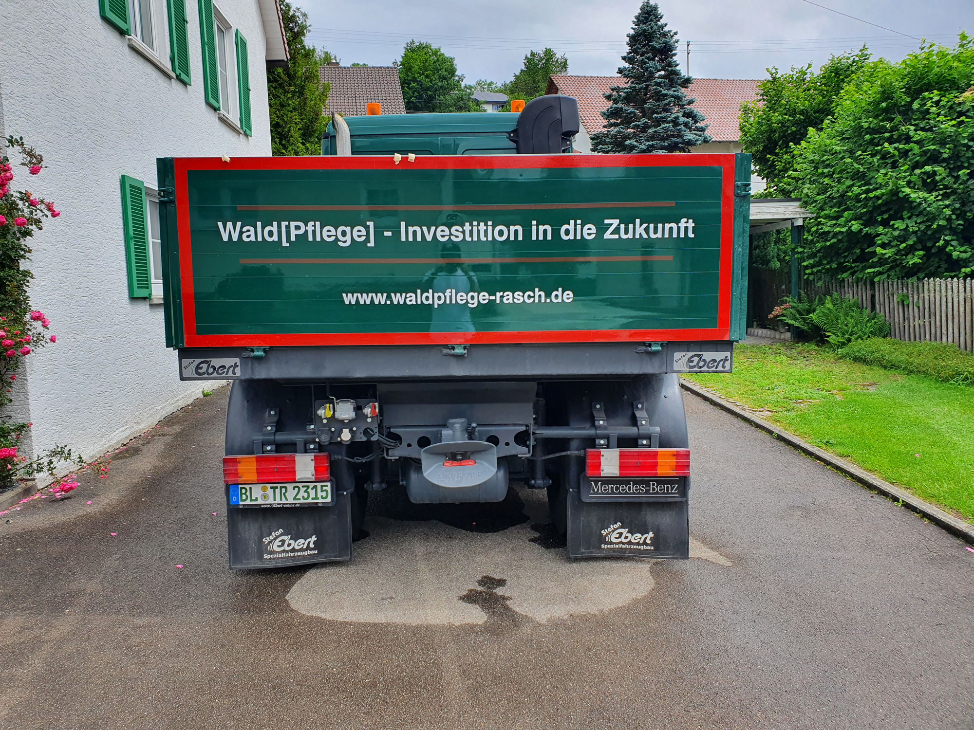 LKW Beschriftung Waldpflege Rasch