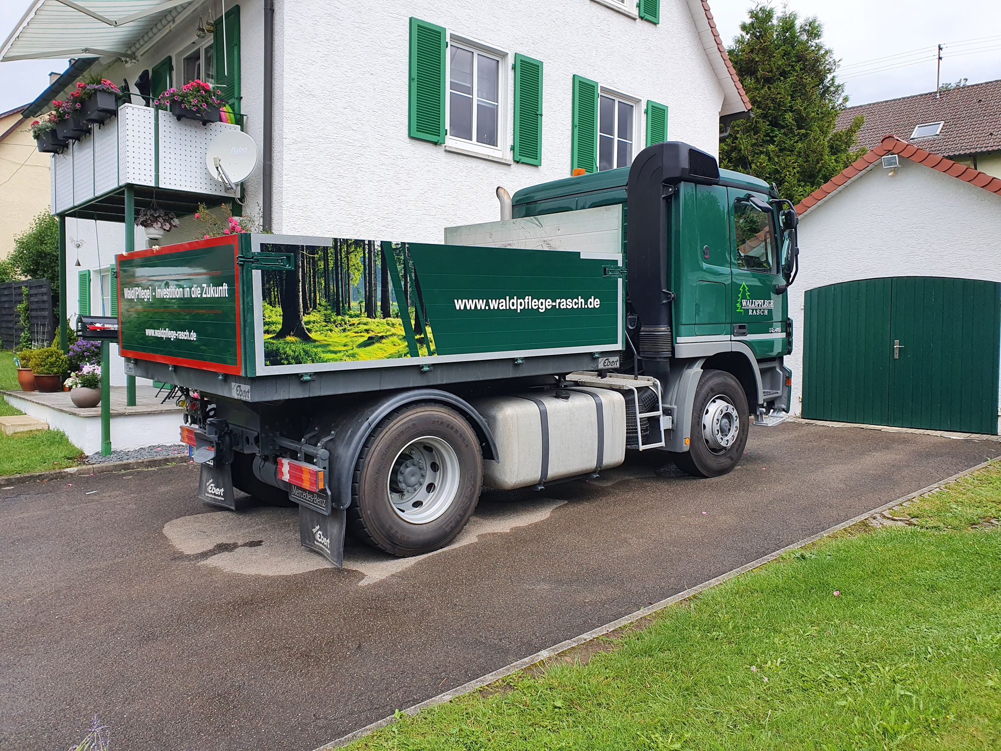 LKW Beschriftung Waldpflege Rasch