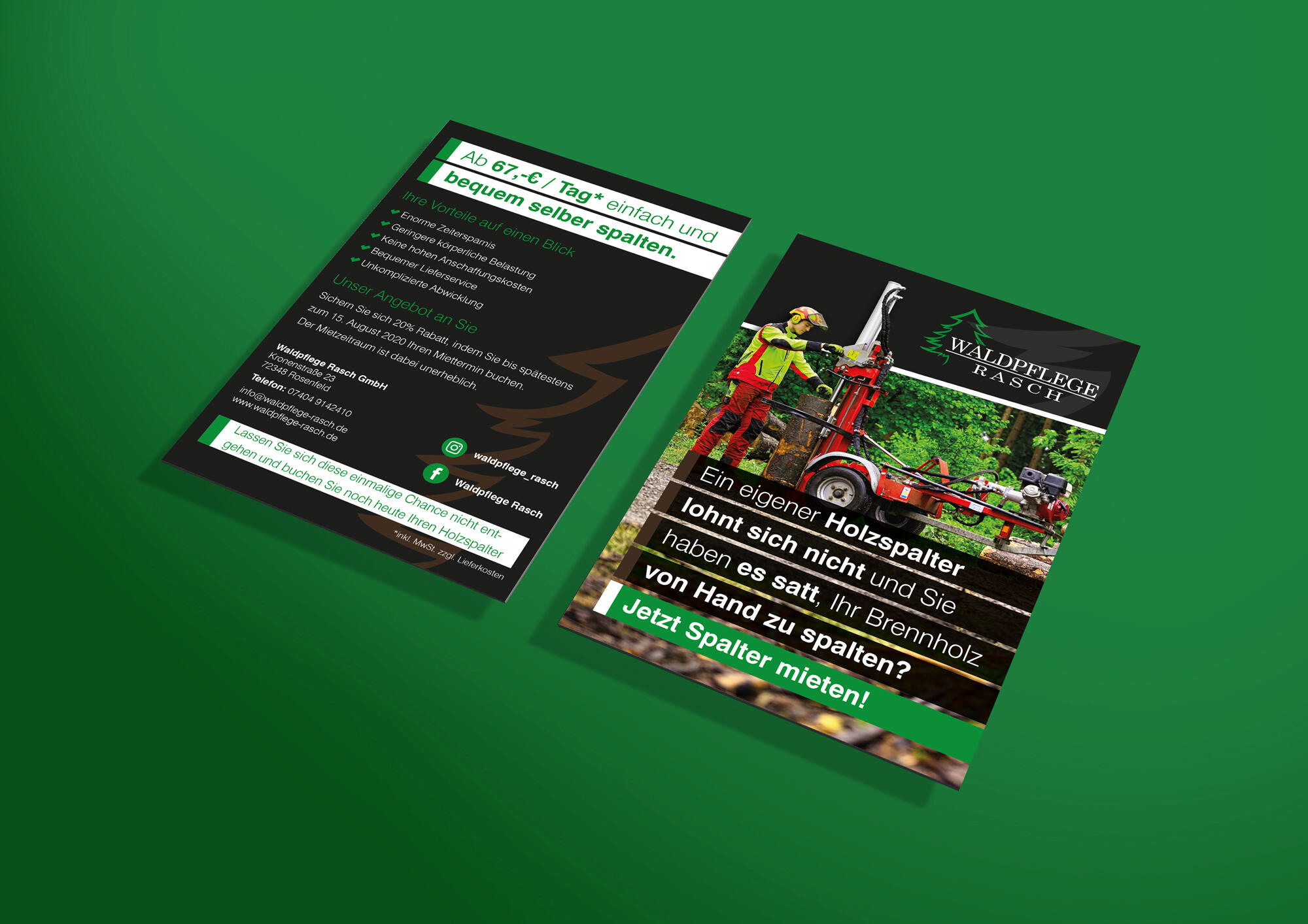 Flyer A5 Waldpflege Rasch